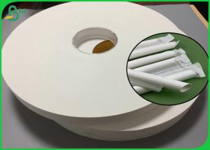 China 27mm 28mm White Color Packaging Paper 28gsm Food Grade Suit For Wrapping Straws on sale