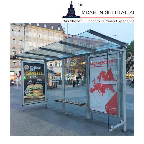 Waterproof 2670mm T8 Tubes Bus Stop Shelter