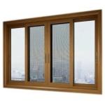 Laminated Glazed Interior Aluminium Sliding Door With Flyscreen