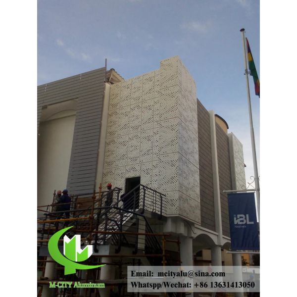 Architectural laser cut metal screen aluminum solid cladding with Tree pattern