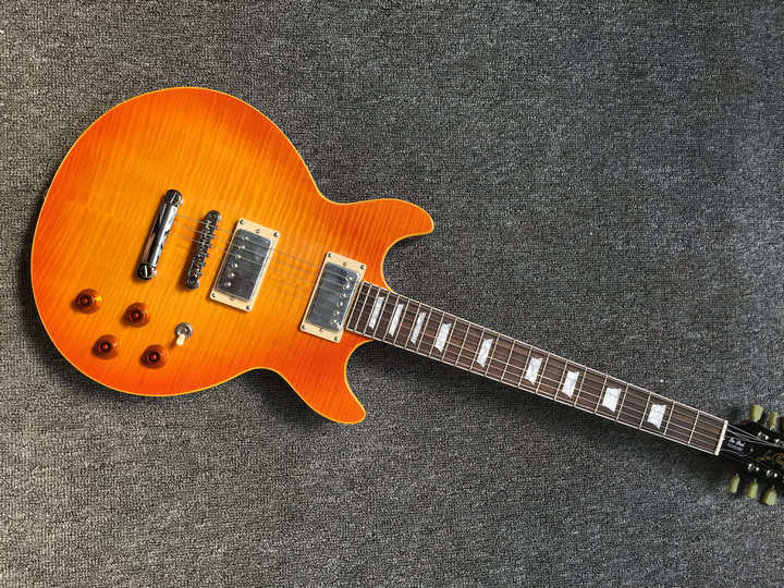 Custom Shop Vintage one piece body and neck lp guitar Double Cut Body ES Electric Guitarra Left Handed Custom Available
