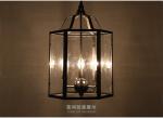 Vintage Led Candle Chandelier Black Candlesticks Bird Cages Living Rroom Loft