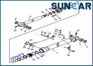 Wholesale 707-98-47670 Seal Repair Kit Fits PC220LC-6LE PC250LC-6LE Komatsu Hydraulic Cylinder Bucket from china suppliers