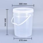 PP 20 Liter Plastic Bucket for Durable Chemical Paint Made of Recycled Material