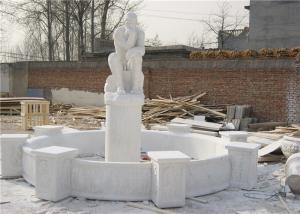 China Luxury Decorative Landscaping Stone For Villa Garden Hand Carved White Marble Fountain on sale