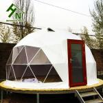Galvanized Steel Frame Geodesic Hotel Dome Tent Wih Full Necessory Decoration
