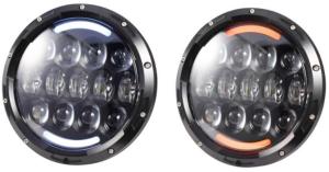 Wholesale 7'' High/Low Beam Headlight for Wrangler with Angel Eyes 7inch 105w LED Headlight from china suppliers