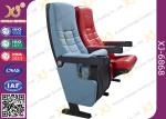 Metal Frame Inner Structure Cupholder Cinema Chairs With Pushing Back