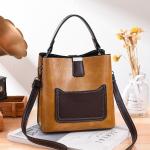Retro Pink Small PU Leather Casual Teenager Ladies Shoulder Bag for Fashionable