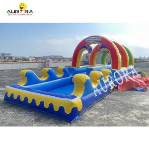 Wholesale PVC Inflatable Water Slide Double Lane Slip And Slide For Church Events from china suppliers