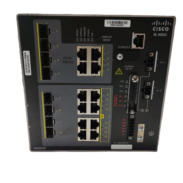 Used IE-4000-4GS8GP4G-E Network Switch 48 Port With 4 X SFP 1G And 8 X 1G PoE
