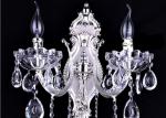 Width 40cm Sliver Color 2 Heads 4KG Crystal Chandelier Wall Lights