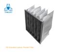 F8 Activated Carbon And Synthetic Fiber Media Pocket Air Filter Aluminum Frame V