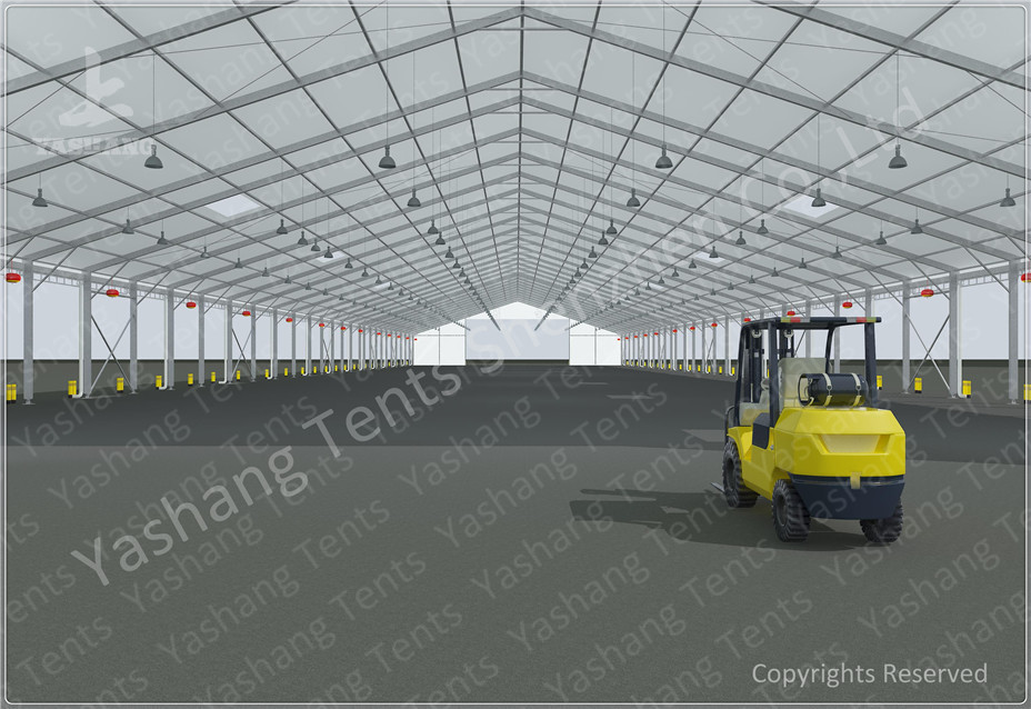25x50 M Logistics Outdoor Warehouse Tents , Clear Span Fabric Buildings