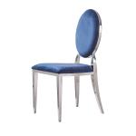 Round Back Velvet SS Dining Chairs 20x22x36inch For Banquet