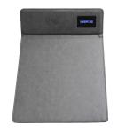 Customised Logo Wireless Charging Leather Mouse Pad Smart Multifunction