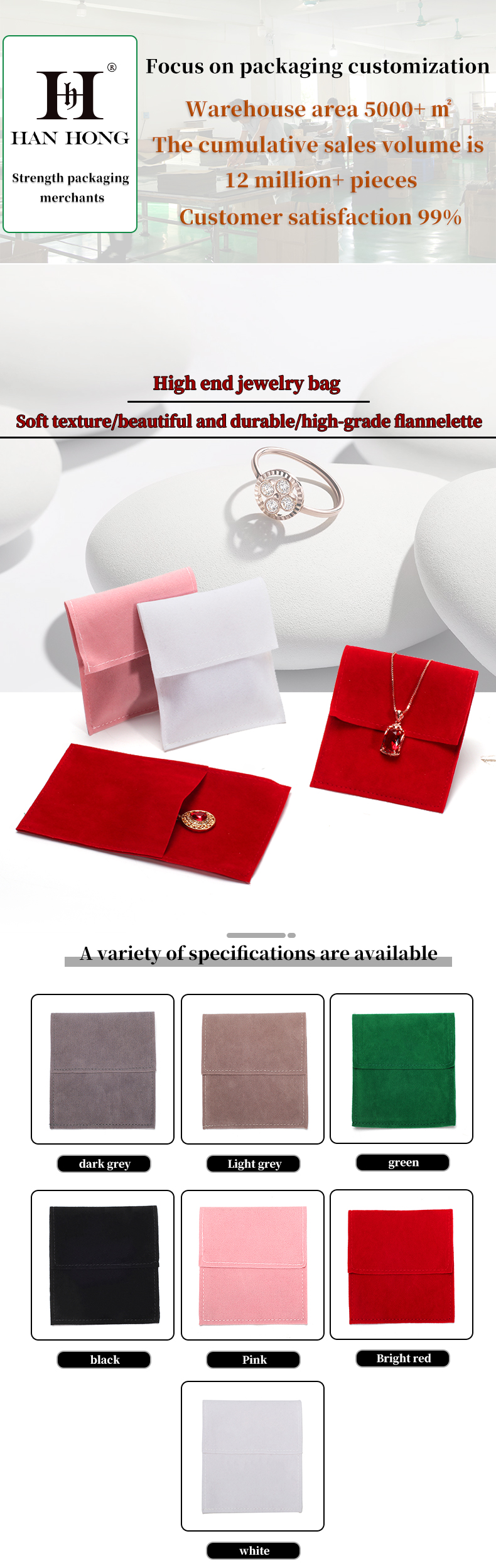 OEM Discreet Supple Lightweight Velvet Jewelry Pouches for Ear Rings Studs Girl