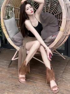 Wholesale Cow Leather Summer Roman Style Sandals New Wear High Wedge Heels Increase Cool Boots from china suppliers