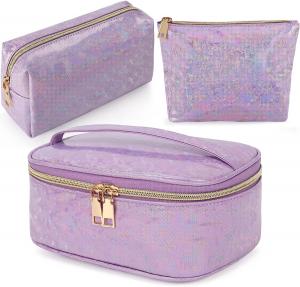 Wholesale PU Leather Soft Cosmetic Bag Waterproof Pouch Portable Makeup Travel Bag from china suppliers