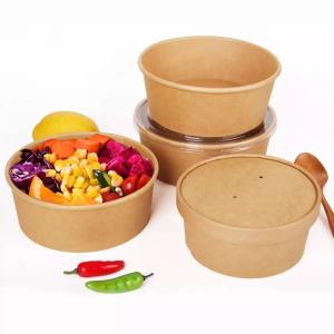 Wholesale Disposable Custom Printed Fine Food Packaging Box Container Beverage Double PE 8 Oz Disposable Soup Bowls from china suppliers