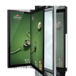 Desktop Magnetic Crystal Slim LED Light Box Iron Stand Menu Cover