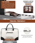 Large Beige Carry On Overnight Duffle Airplane Approved Travel Bag with Laptop