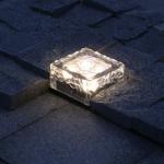 Real Glass Outdoor Solar Powered Lights With 1 Super Bright LED