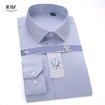 Formal Office Men's Shirt Short Long Sleeve Dress Shirt in Viscose/Polyester