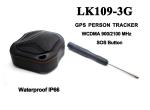 New Release Gps Child Locator 3G with SOS Button --Black LK109-3G