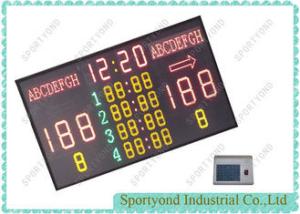 Wholesale Large Digital Electronic Basketball Scoreboard Red / Yellow / Green , 2m X 1m from china suppliers