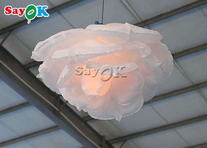 1m 3.3ft Inflatable Lighting Decoration Rose Flower Ceiling Wall Hanging Wedding Decor