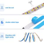 Home 12v 8mm 120leds 12000K Cool White Die-Cutting Board SMD2835 Led Strip Light