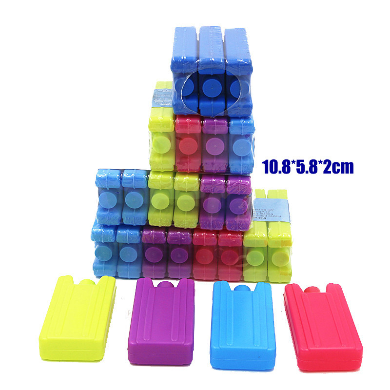 colorful rigid HDPE food grade colorized plastic ice packs widely use keep cold gel bottle cooler for kids lunch box
