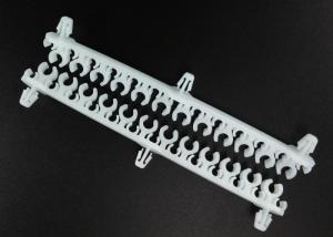 RAL 9010 Plastic Injection Mold Cable Wire Holder White With 3 Feet