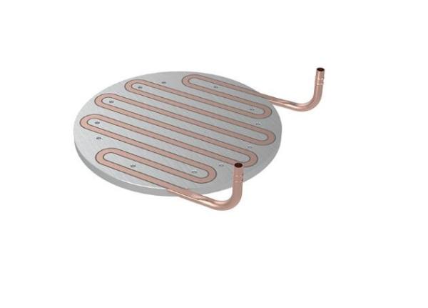 Anti Anodizing Round Water Cooling Plate Al 6061 Aluminum Round Cold Plate Heat