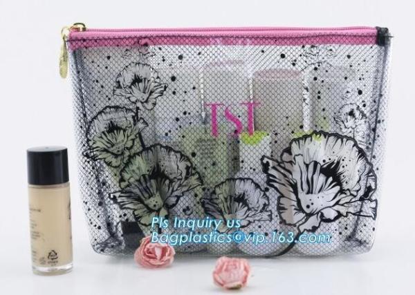 swimwear PVC vinyl Bag with slider zipper, Cosmetic Pouch good quality with