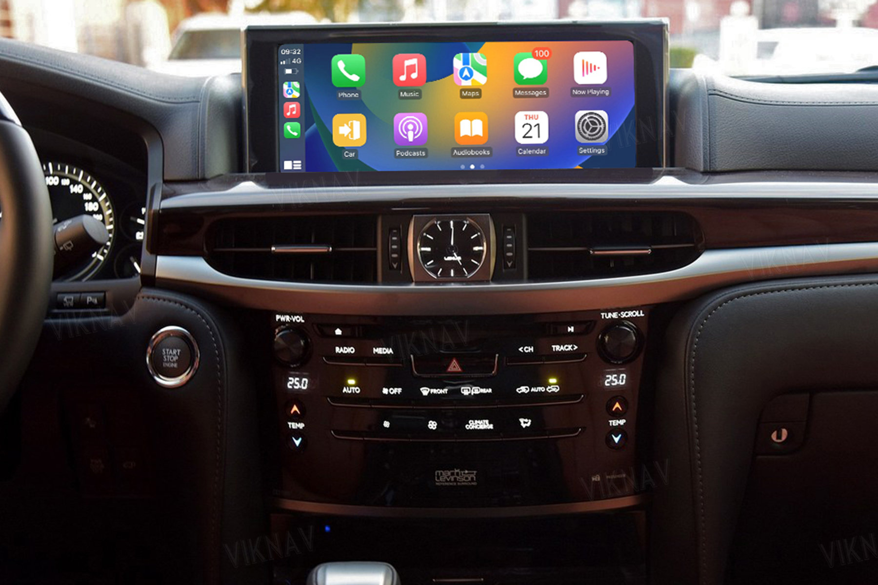 Viknav Fit For Original Car 12.3 Inch Screen Linux System For Lexus LX570 2016-2021 Wireless Apple CarPlay Android Auto