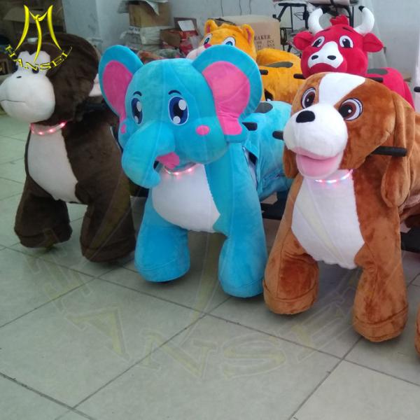 Hansel kids amusement rides electric walking plush ride on animals for sale