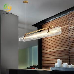 Wholesale Modern Simple Dining Room Chandelier Minimalist Art Exhibition Hall Bar Counter Long Strip Lamp from china suppliers