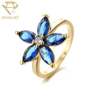 Wholesale Prong Setting Antique Sapphire Wedding Ring Antiallergic from china suppliers