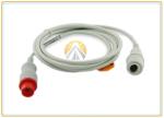 Generic Transducer Cable For Spacelabs / Mindray , Gray Transducer Adapter