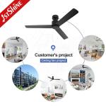 Timer Included 52 Inch/OEM Pure Copper DC Black Wooden Ceiling Fan with Remote