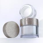 Customizable Label Acrylic Plastic 30g 50g Luxury Shiny Silver Aluminum Frosted