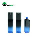 Luxury 100ml Square PETG Plastic Bottle Blue Skincare Packaging Container Lotion