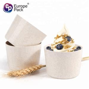 Wholesale Eco Friendly Biodegradable New Material Wheat Straw Plastic Dessert Cup from china suppliers
