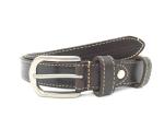 28mm Brown Ladies Genuine Leather Belt With Contrast Color Stitching