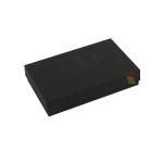 Luxury Black Custom Glossy Logo 2 piece Paper Rigid Cardboard Gift Packaging Box