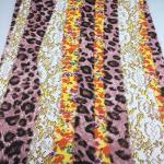 Woven Color Polyester Chiffon Printed Fabric Leopard For Dress