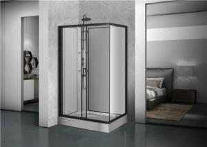 China Square Bathroom Shower Cabins Black Acrylic ABS Tray Black Painted 1200X80X225cm on sale