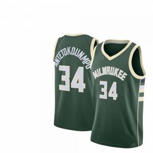 China Vivid Image Custom Made Basketball Jerseys Strong Moisture Absorption  Milwaukee NO 34 on sale